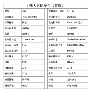 4吨大运随车吊